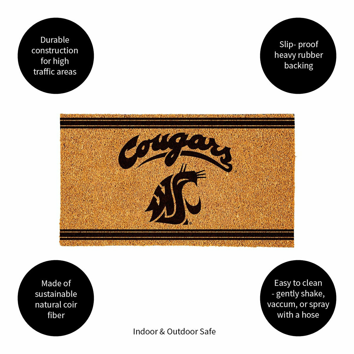 Team Sports America Trending - Washington State University, Coir Mat 1C