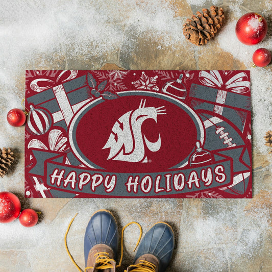 Team Sports America Classic - Washington State University Holiday PVC Mat, 28"x16"