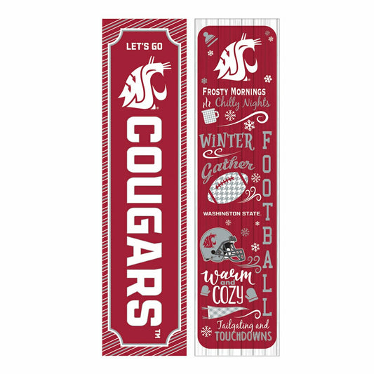 Team Sports America Essential - 46" Double Sided Leaner, Washington State University, Winter Seasonal