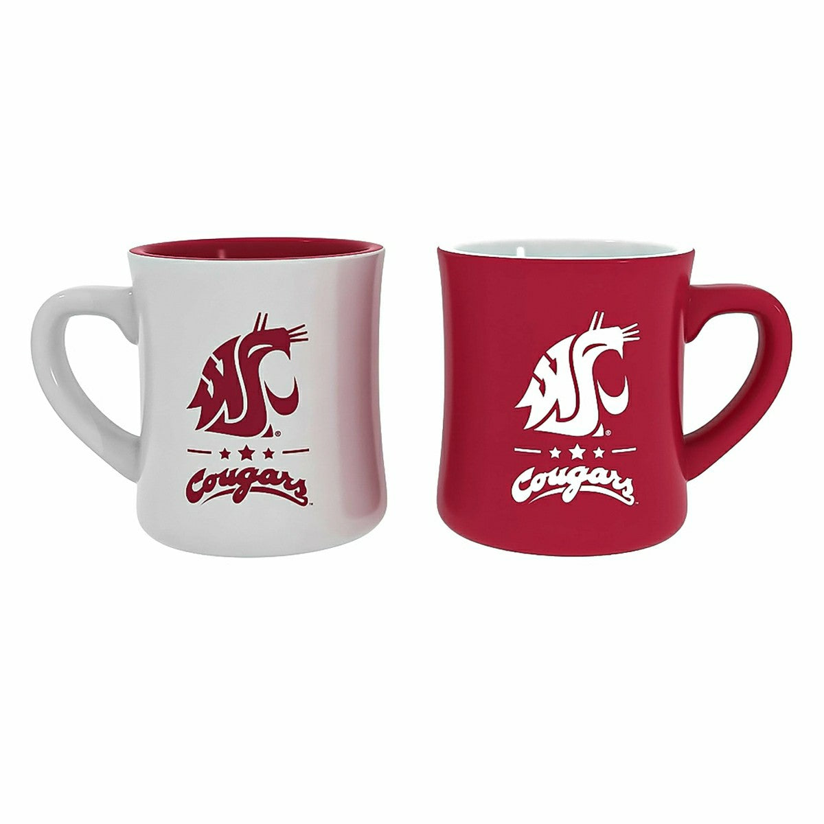 Team Sports America Value - Washington State University 10oz Ceramic Cup Set, 2pc
