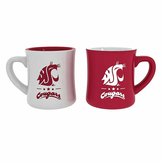 Team Sports America Value - Washington State University 10oz Ceramic Cup Set, 2pc