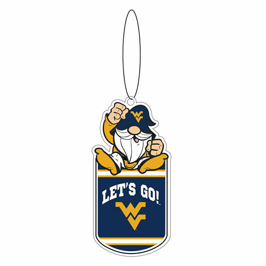 Team Sports America Essential - West Virginia University Gift Tag Ornament, Gnome Fan