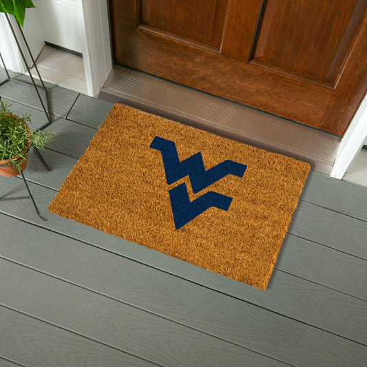 Team Sports America Essential - Coir Mat, 16"x28", West Virginia University