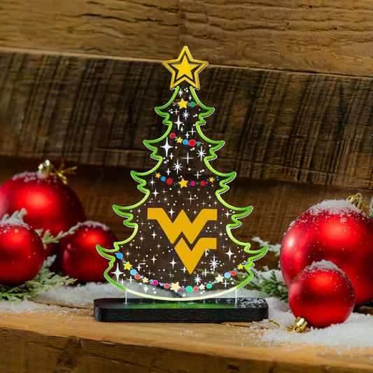 Team Sports America Classic - West Virginia University College Holiday Tree Desklite LED Decor