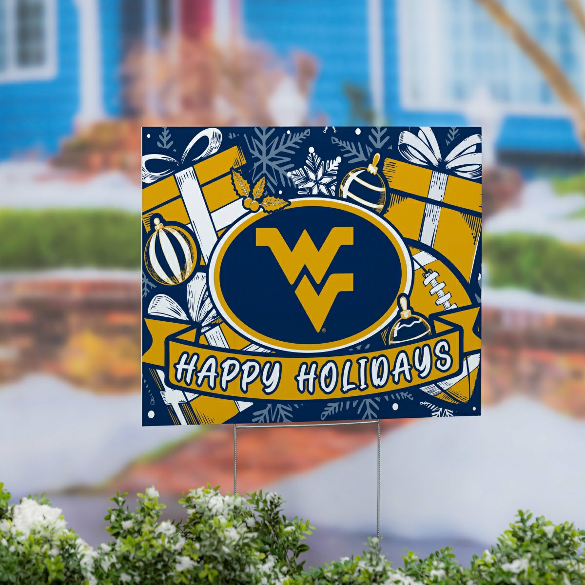 Team Sports America Everyday - West Virginia University Coroplast Yard Sign, Holiday