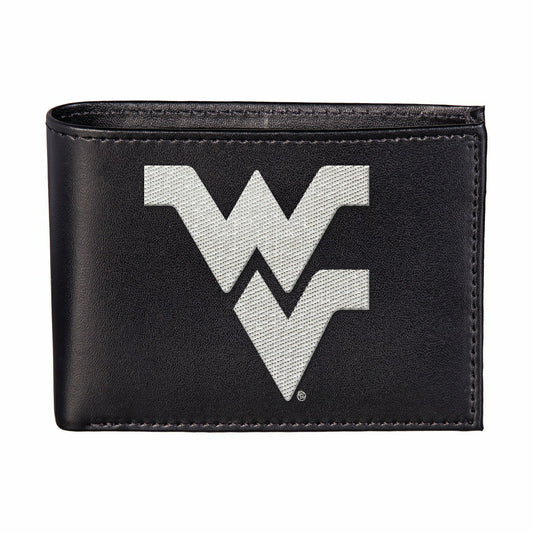 Team Sports America Exclusive - West Virginia University Black Bi-Fold Embroidered Wallet