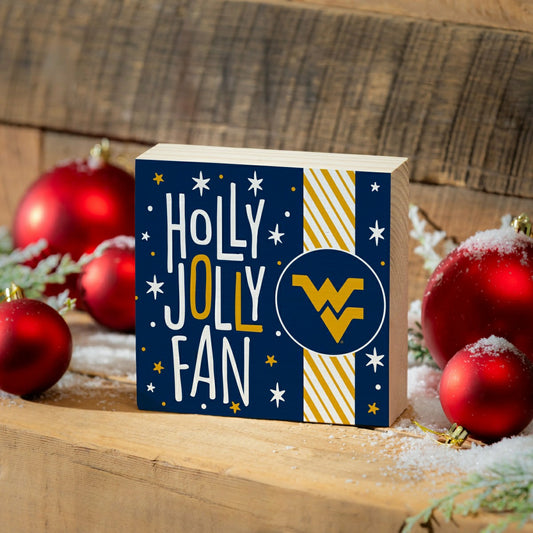 Team Sports America Signature - West Virginia University Block, Holiday, 6x6