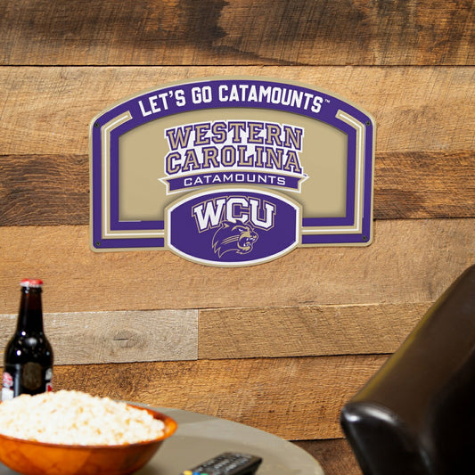 Team Sports America Classic - Western Carolina University USA Embossed Steel Wall Sign, 11" x 17"