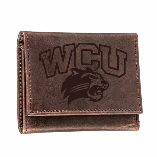 Team Sports America Best Seller - Western Carolina University, Tri-Fold Wallet, Brown, CH, 100% Genuine