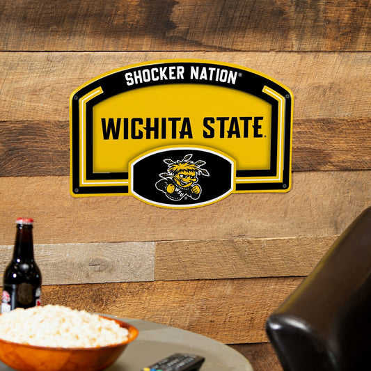 Team Sports America Classic - Wichita State University USA Embossed Steel Wall Sign, 11" x 17"