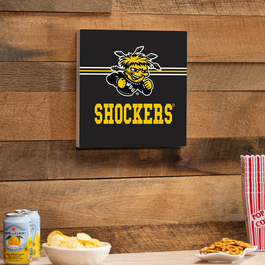 Team Sports America Recommended - Wichita State University Wood Wall Sign, 12x12