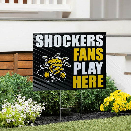 Team Sports America Trending - Wichita State University Coroplast Yard Sign "Fans Play Here"
