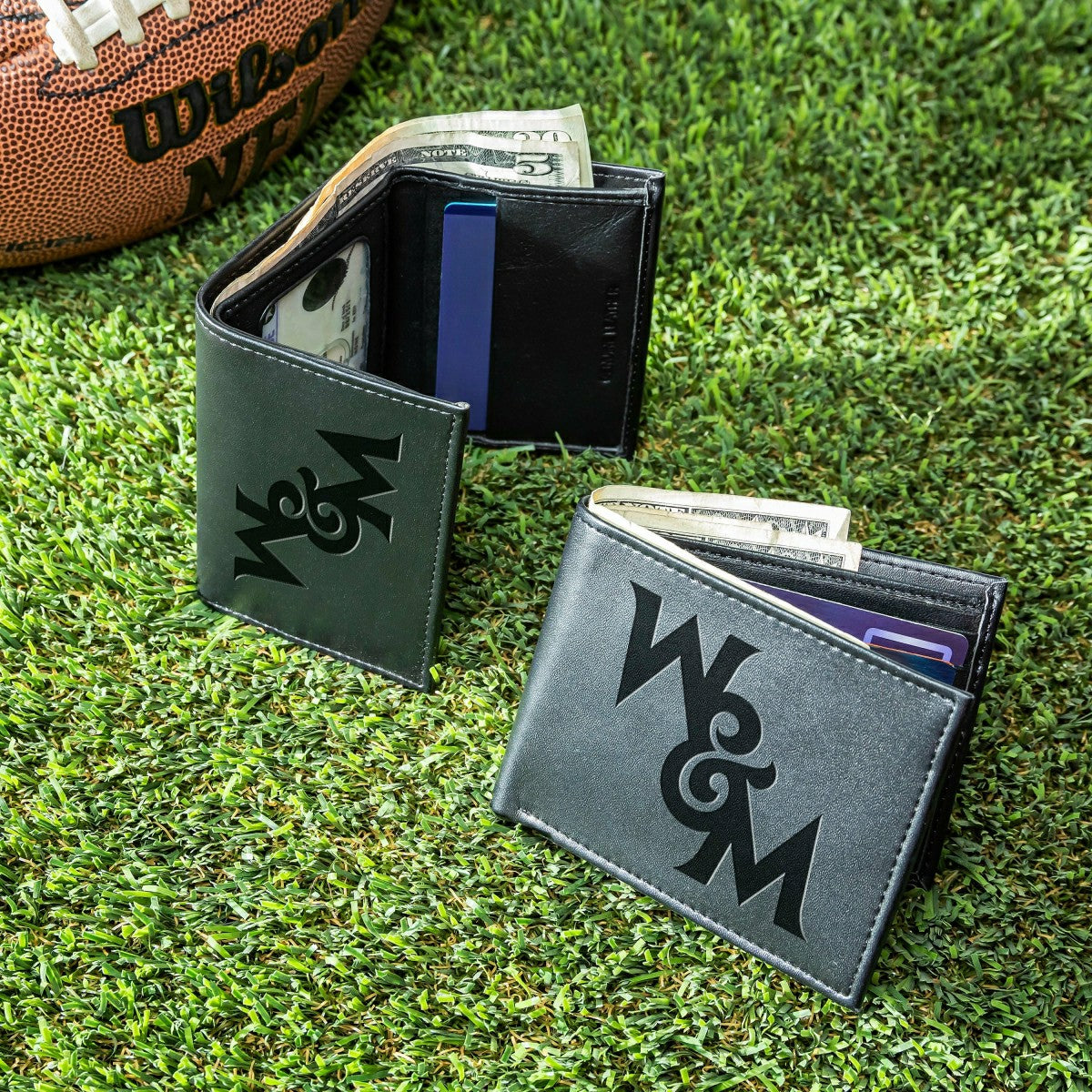 Team Sports America Exclusive - William & Mary, Bi-Fold and Tri-Fold Wallet Gift Set, Black