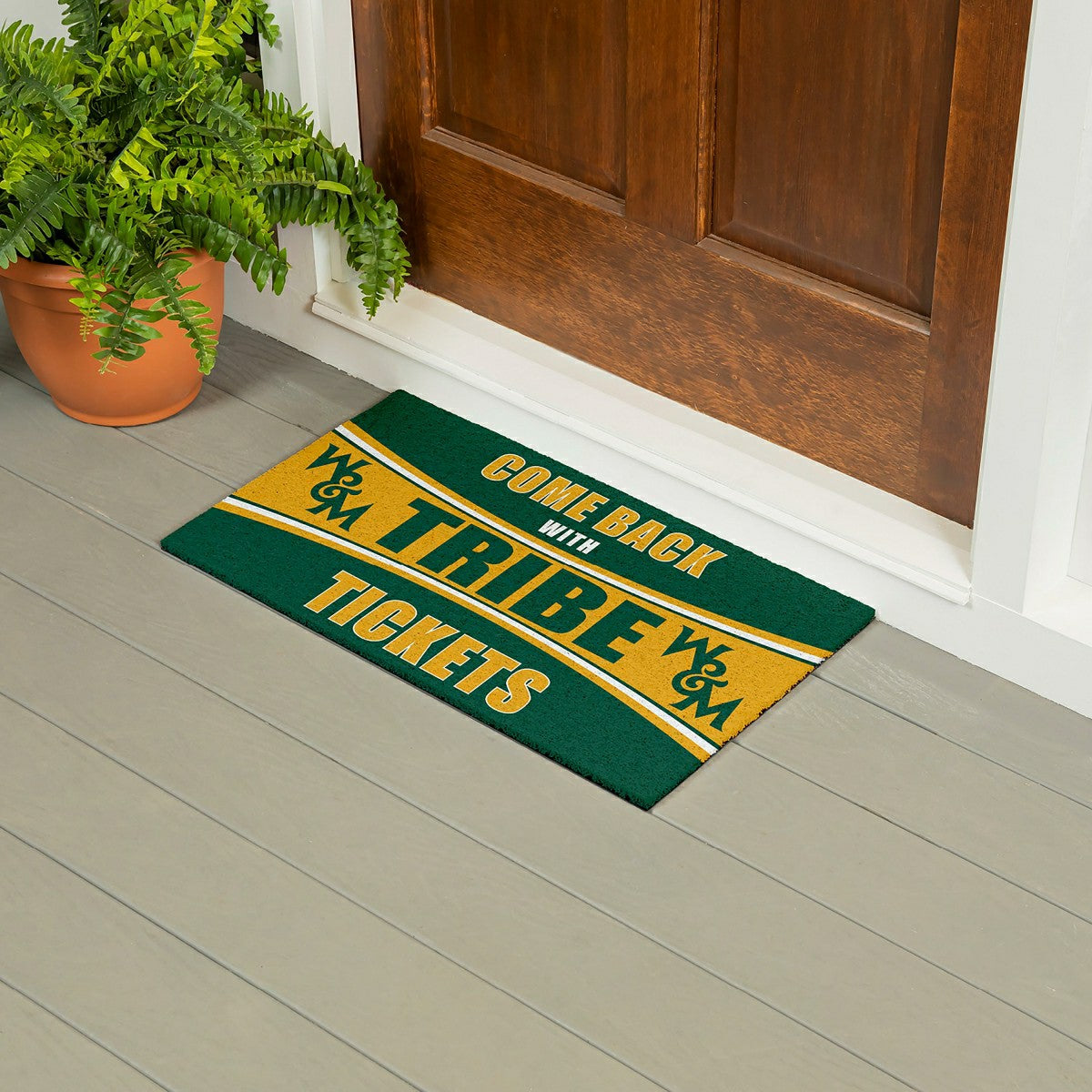 Team Sports America Trending - 28" x 16" PVC Trapper Mat, Come Back with Tickets, William & Mary