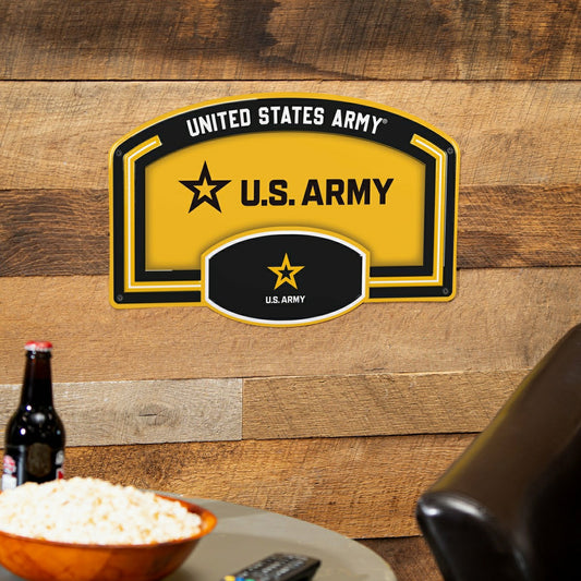 Team Sports America Recommended - US Army USA Stamped Steel Wall Sign, 11" x 17"