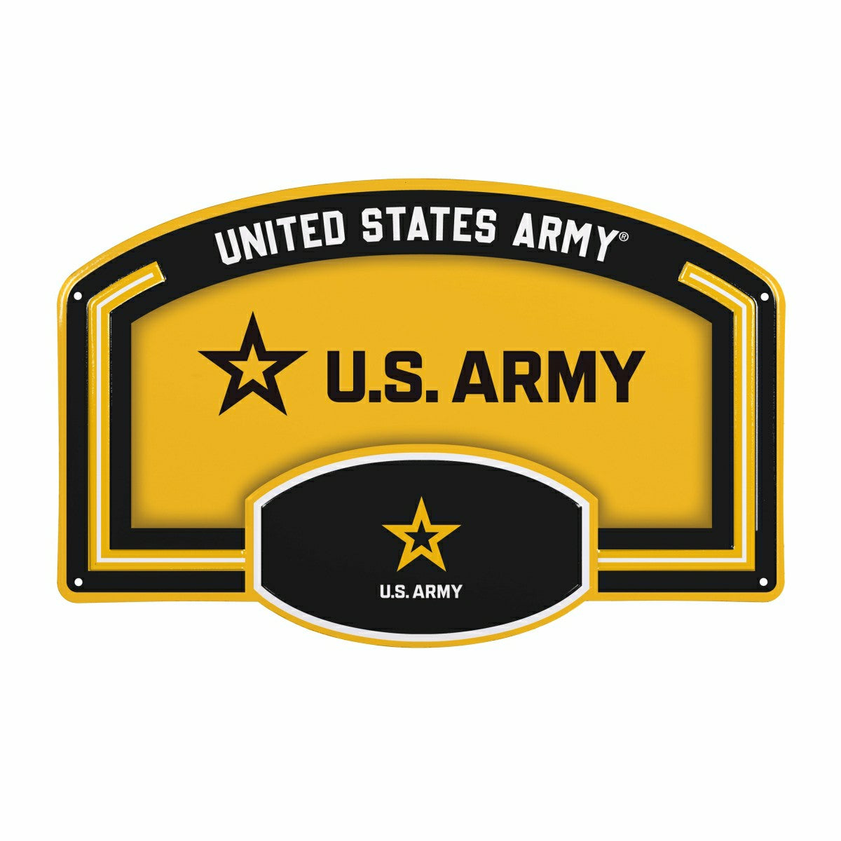 Team Sports America Recommended - US Army USA Stamped Steel Wall Sign, 11" x 17"