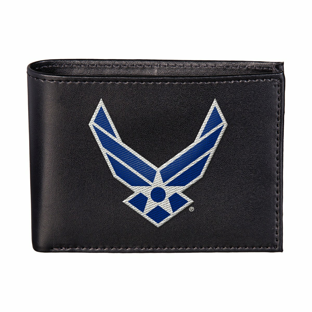 Team Sports America Essential - U.S. Air Force Black Bi-Fold Embroidered Wallet w/ RFID Blocking