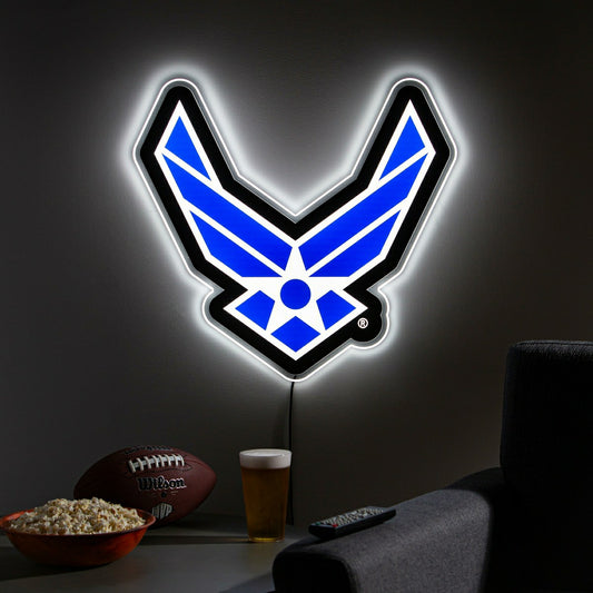 Team Sports America Best Seller - US Air Force LED Wall Decor, Glazelite, Wings Logo