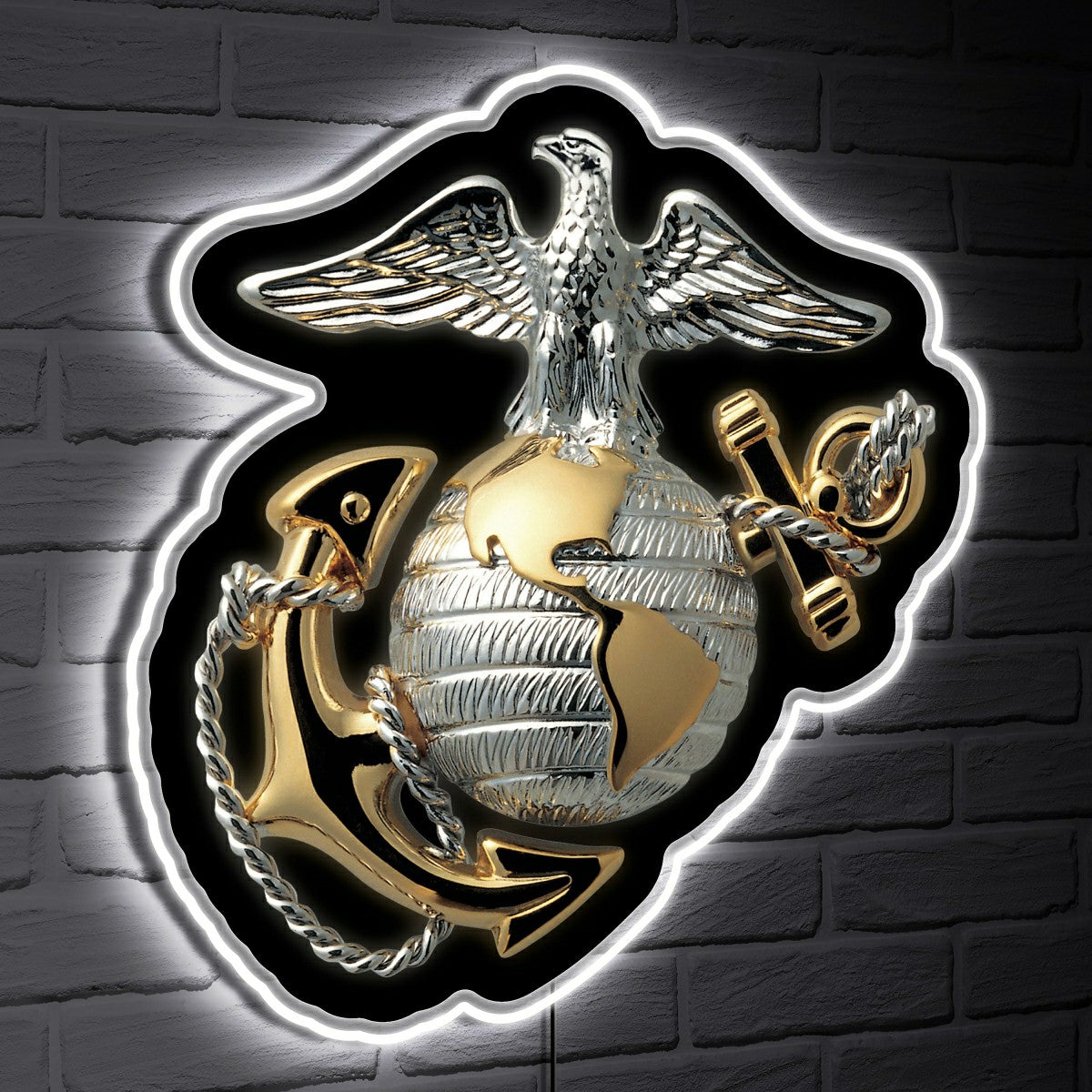 Team Sports America Value - US Marines LED Wall Decor, Glazelite