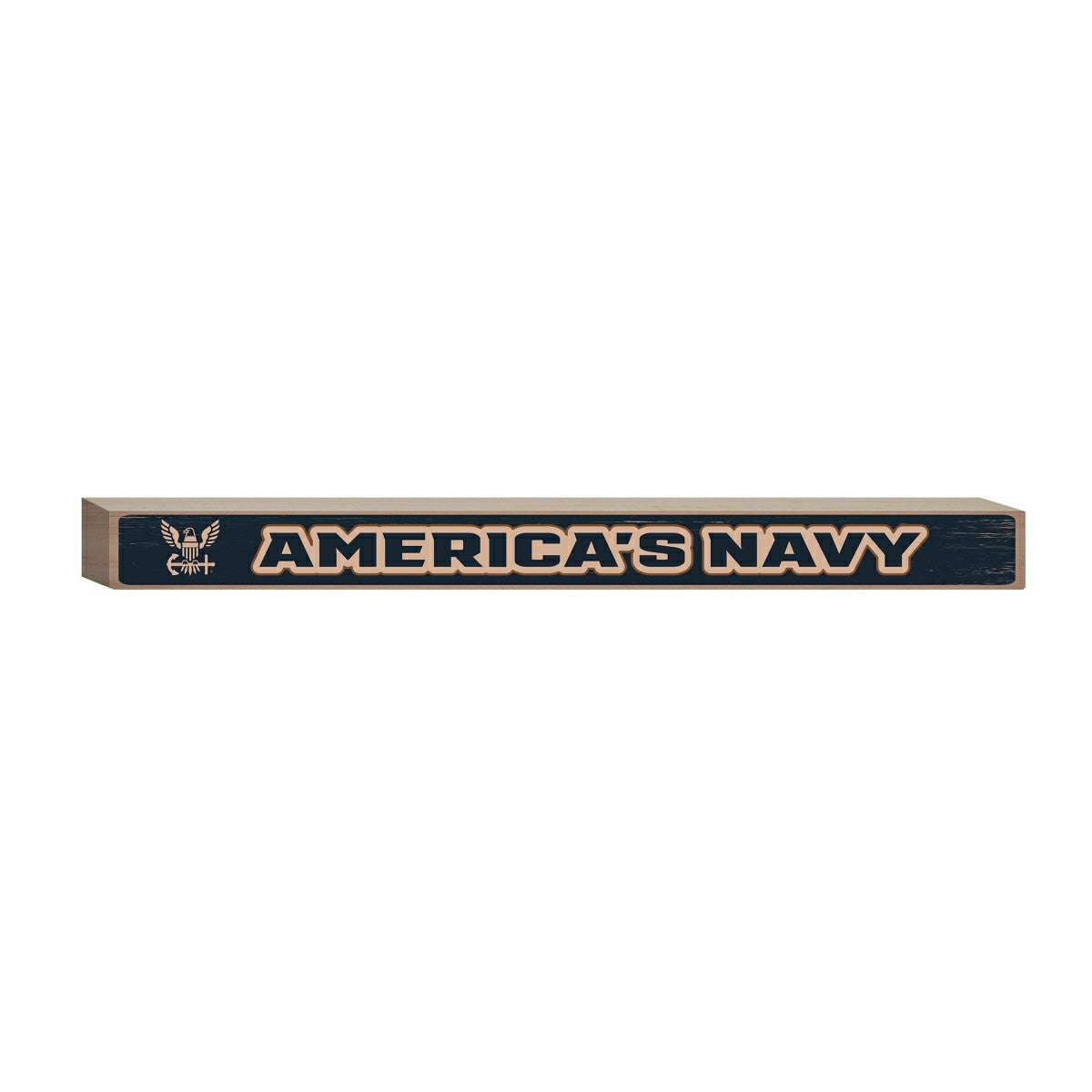 Team Sports America Recommended - US Navy Engraved Wood Sign, 1.5" x 18"