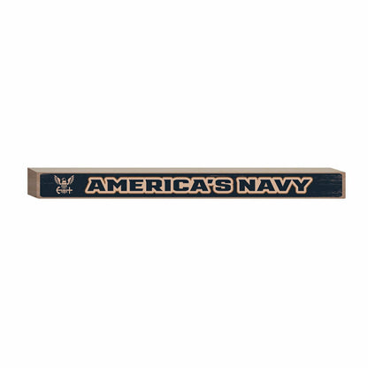 Team Sports America Recommended - US Navy Engraved Wood Sign, 1.5" x 18"