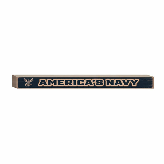 Team Sports America Recommended - US Navy Engraved Wood Sign, 1.5" x 18"