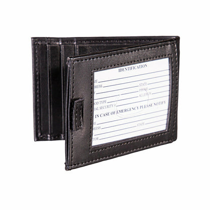 Team Sports America Signature - US Navy Black Front Pocket Wallet with RFID Blocking