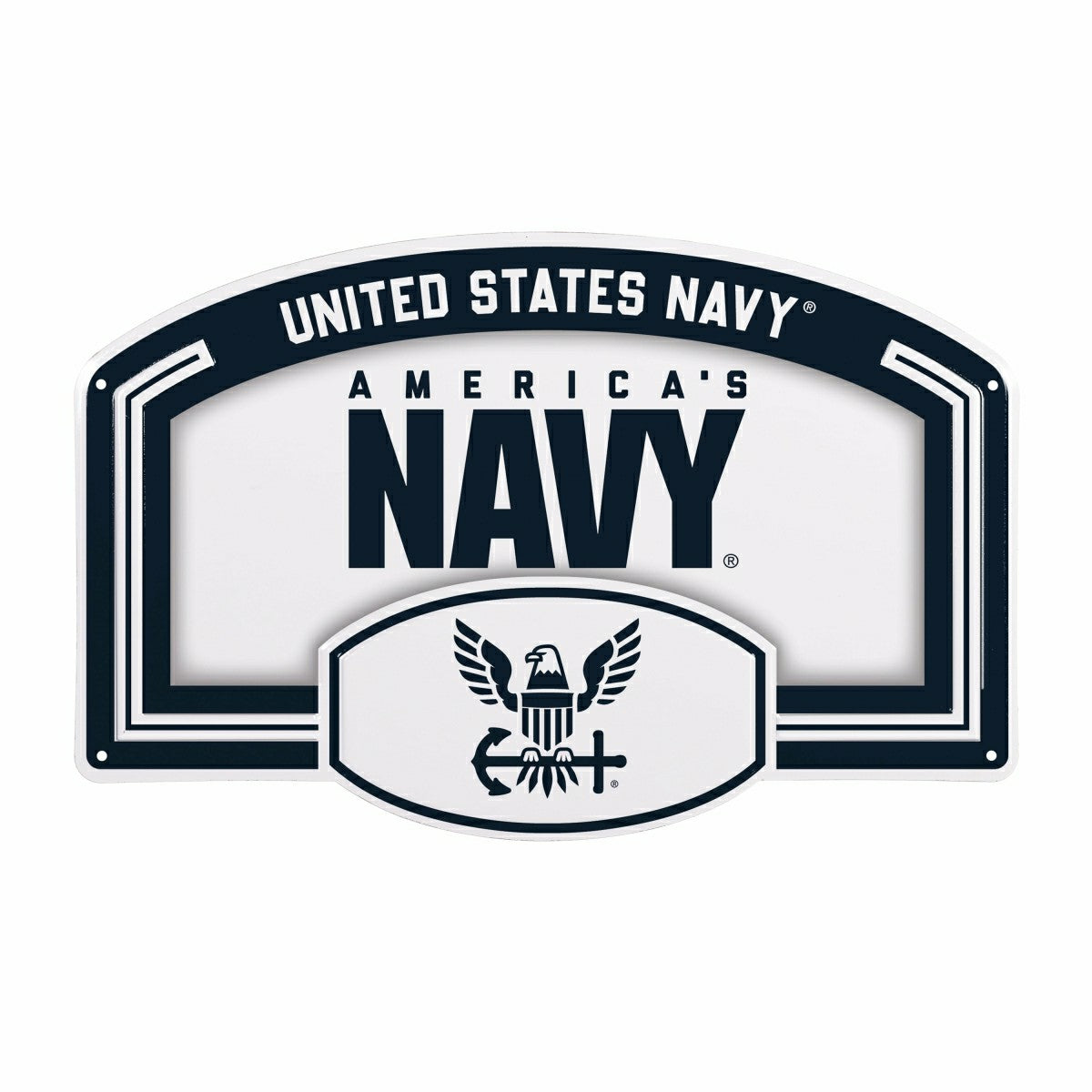 Team Sports America Everyday - US Navy USA Stamped Steel Wall Sign, 11" x 17"