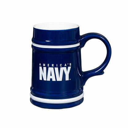 Team Sports America Everyday - US Navy Ceramic Stein Cup, 24oz