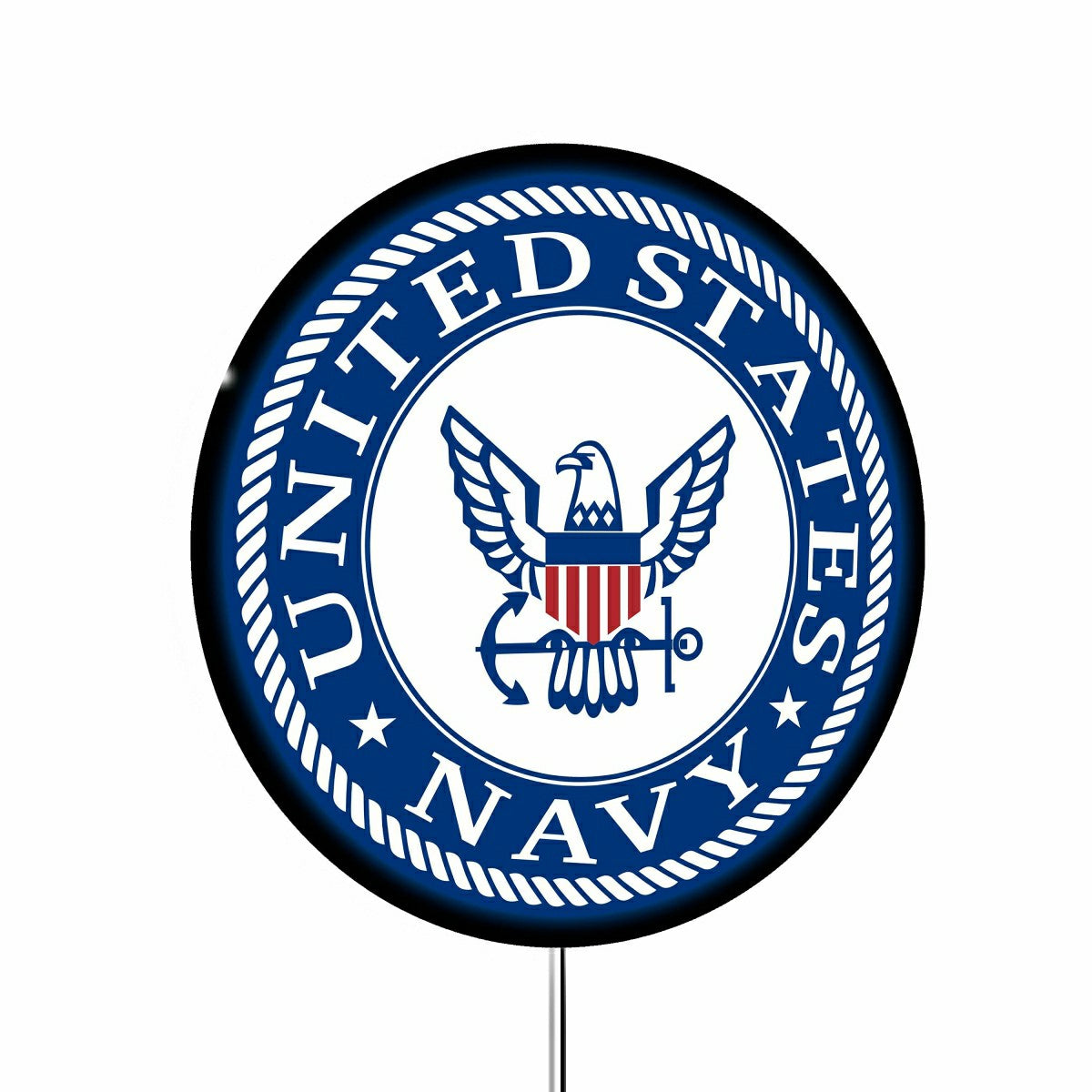 Team Sports America Exclusive - US Navy Military Round LED Wall Decor