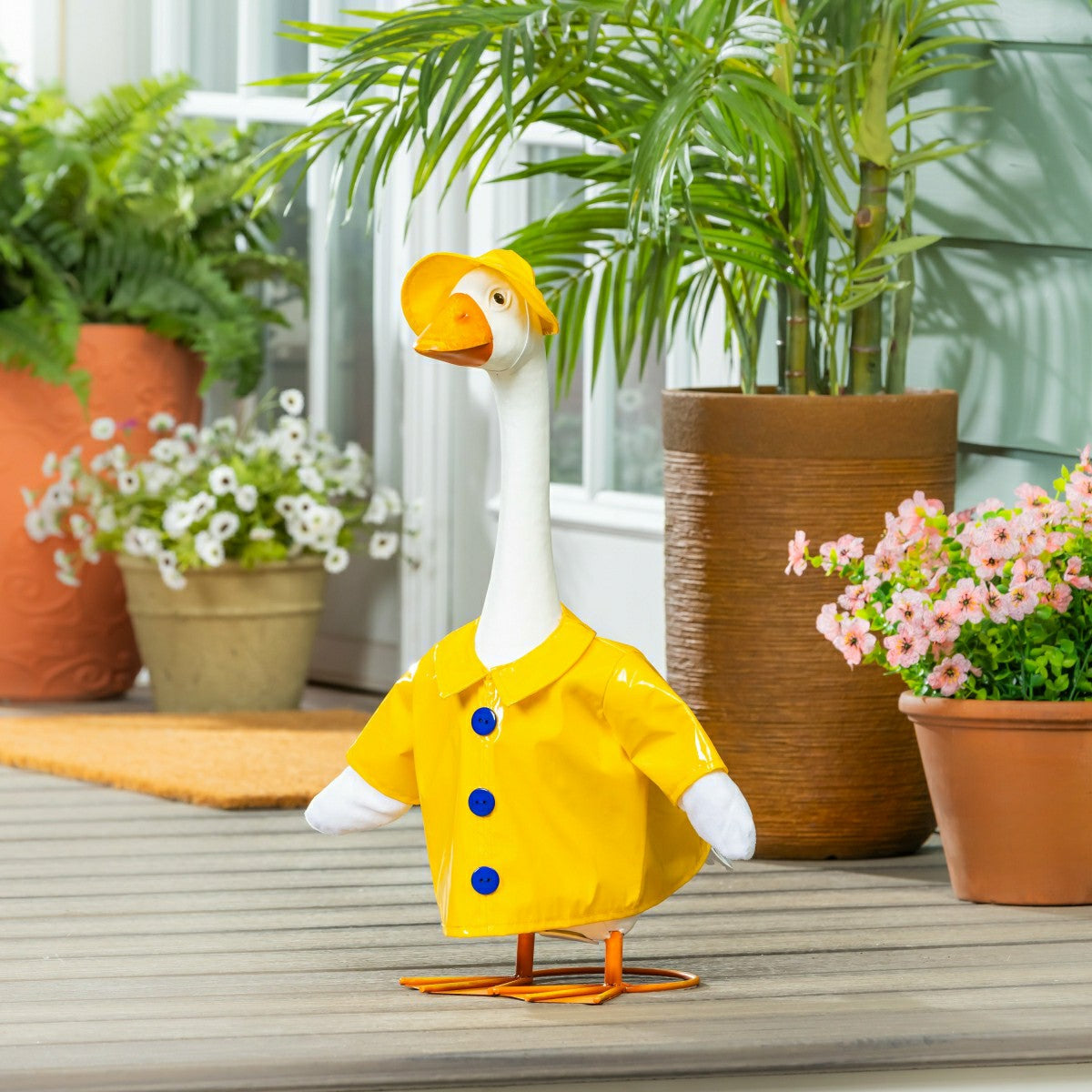 Team Sports America Classic - Metal Porch Goose Statue, 21"H