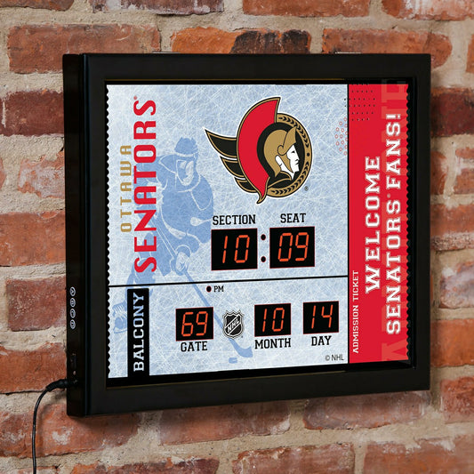 Team Sports America Essential - Scoreboard Wall Clock, Ottawa Senators