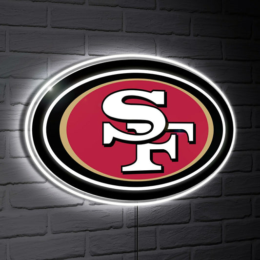 Team Sports America Trending - San Francisco 49ers LED Wall Decor, Glazelite, Logo