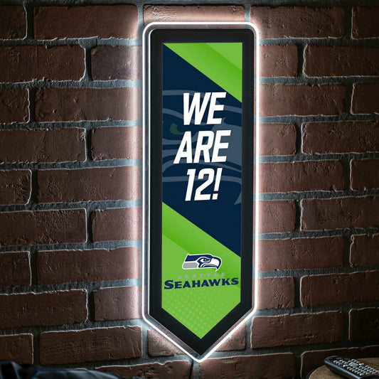 Team Sports America Recommended - LED Wall Decor, Pennant, Seattle Seahawks