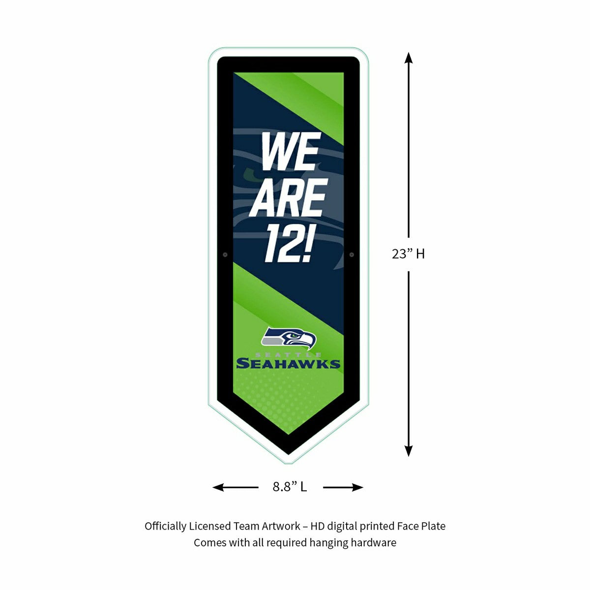 Team Sports America Recommended - LED Wall Decor, Pennant, Seattle Seahawks