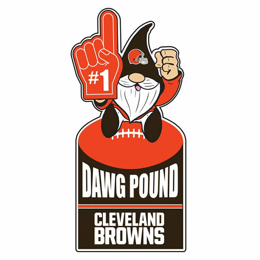 Team Sports America Essential - Cleveland Browns Gnome Metal Sign 10"L x 30"H