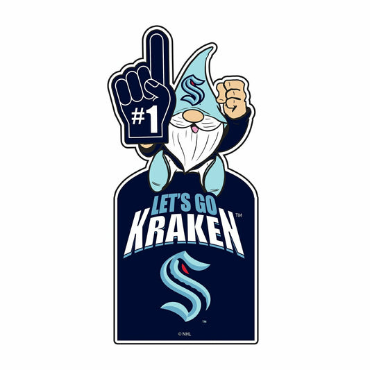Team Sports America Exclusive - Seattle Kraken Gnome Metal Sign 10"L x 30"H
