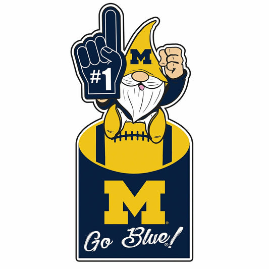 Team Sports America Essential - University Of Michigan Gnome Metal Sign 10"L x 30"H