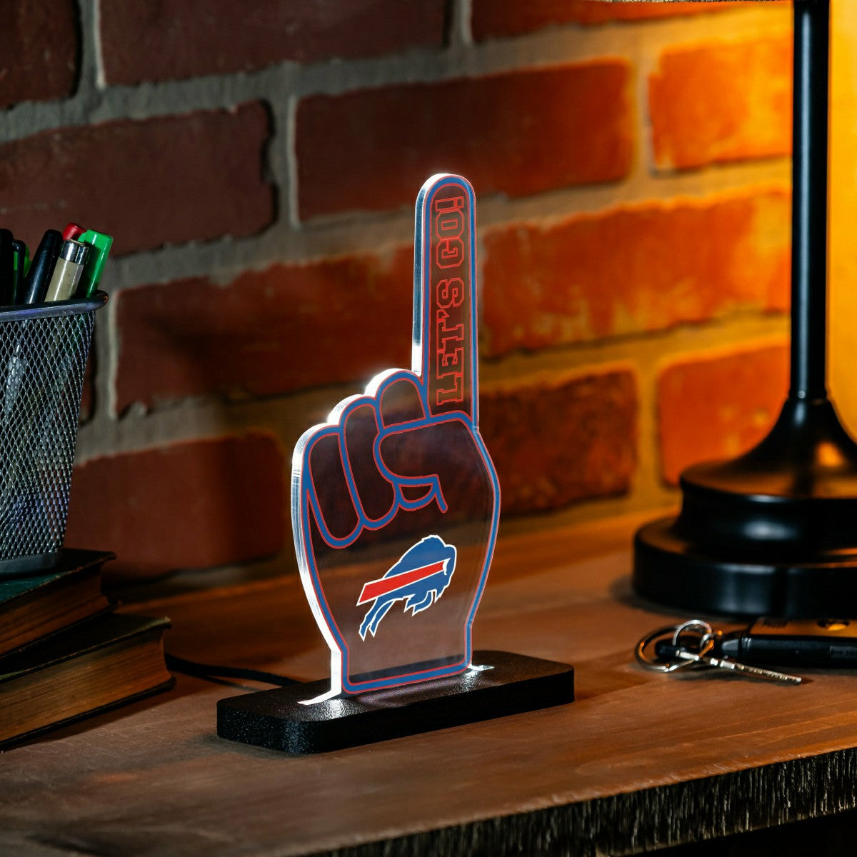 Team Sports America Value - Buffalo Bills NFL Football Foam Finger Desklite LED Decor