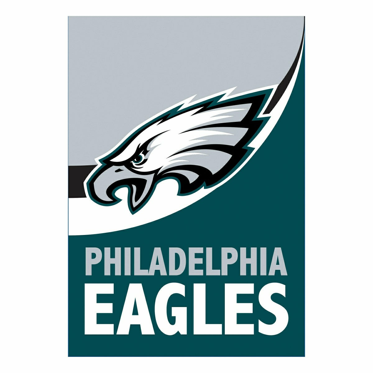 Team Sports America Exclusive - Philadelphia Eagles Burlap Flag GDN Size