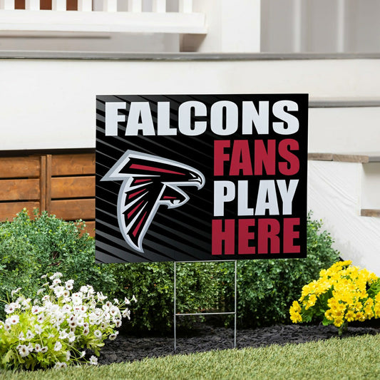 Team Sports America Trending - Atlanta Falcons Coroplast Yard Sign "Fans Play Here"