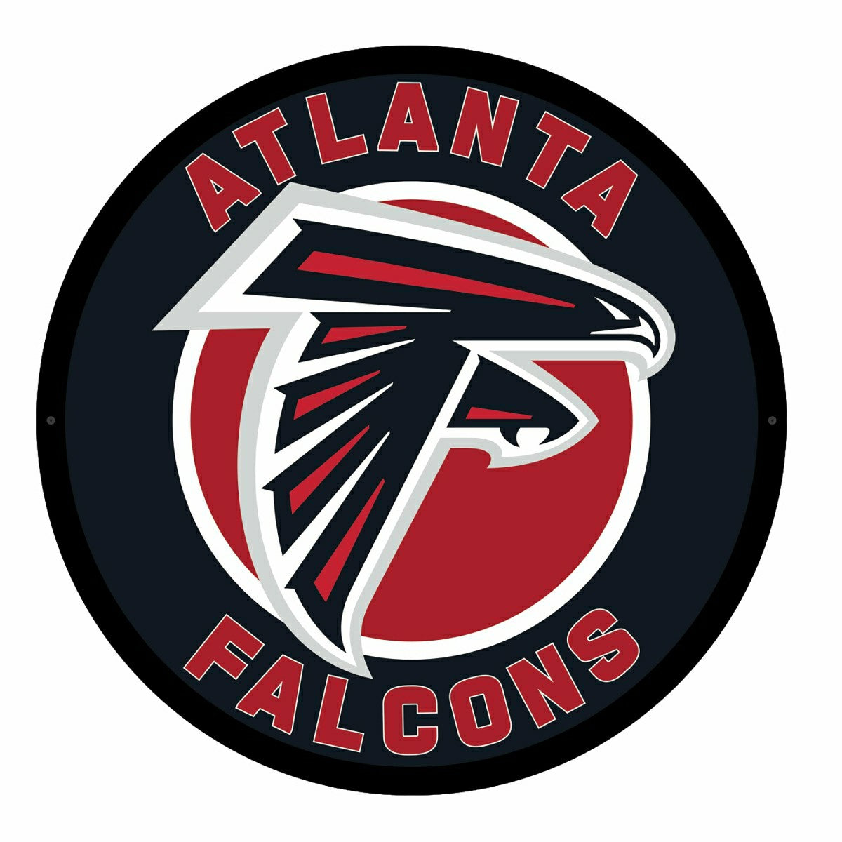 Team Sports America Essential - LED Wall Decor, Round, Atlanta Falcons