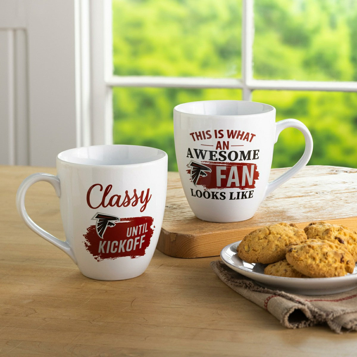Team Sports America Recommended - Atlanta Falcons, Ceramic Cup O'Java 17oz Gift Set