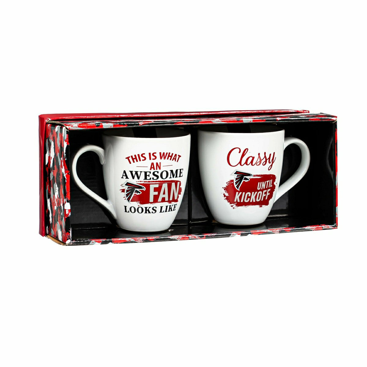Team Sports America Recommended - Atlanta Falcons, Ceramic Cup O'Java 17oz Gift Set