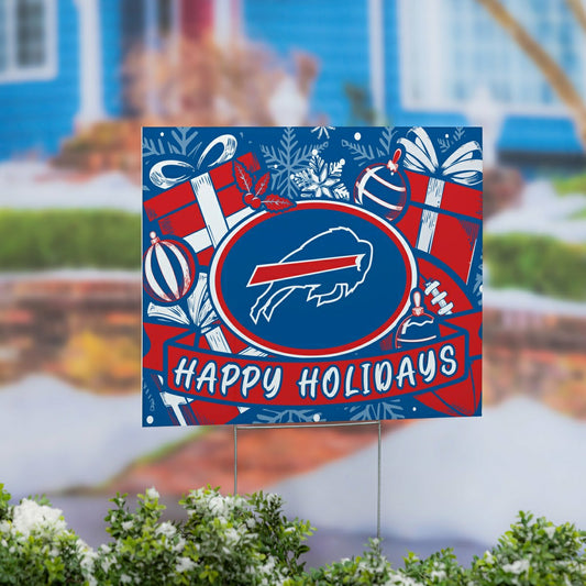 Team Sports America Essential - Buffalo Bills Yard Sign, Holiday
