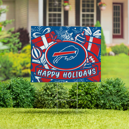 Team Sports America Essential - Buffalo Bills Yard Sign, Holiday