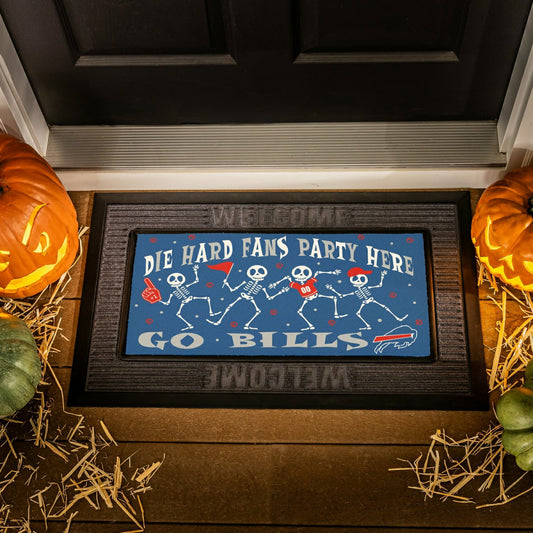 Team Sports America Signature - Buffalo Bills Flocked Coir Halloween Sassafras Switch Mat, 22"x10"