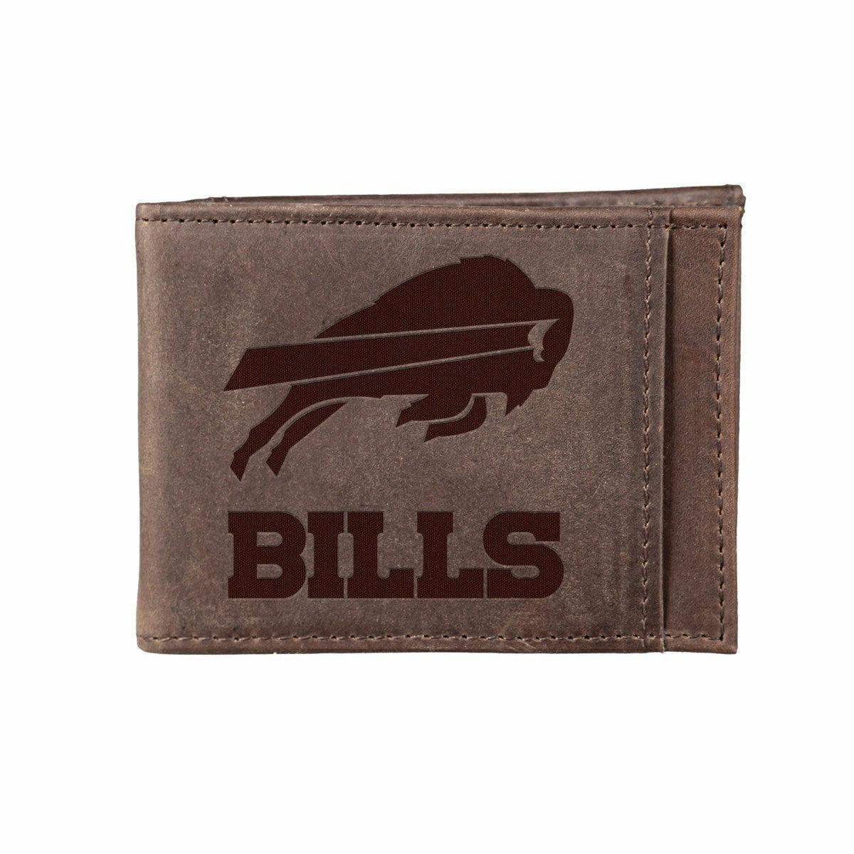 Team Sports America Everyday - Front Pocket Wallet w/ RFID Blocking, Buffalo Bills, Brown