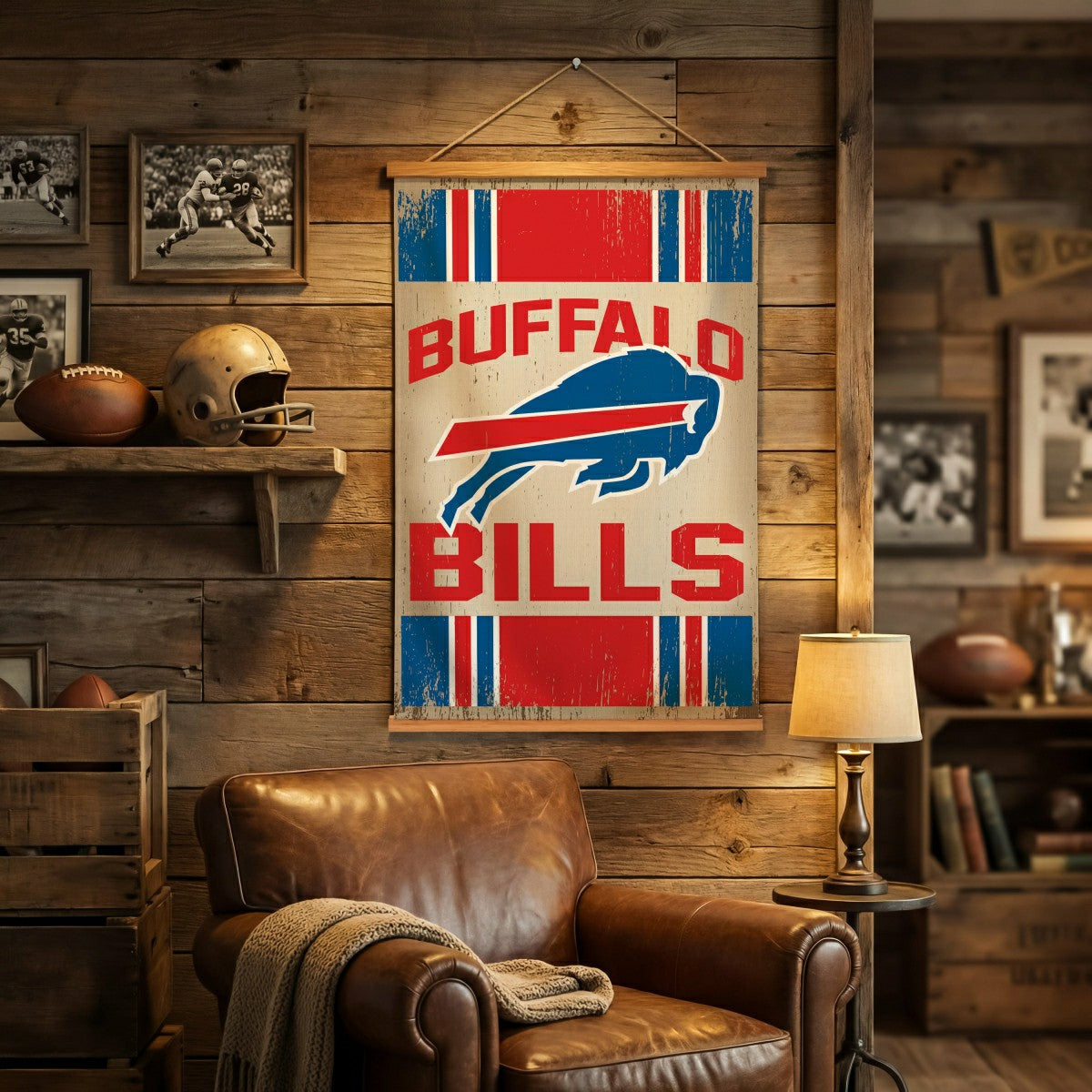 Team Sports America Trending - Buffalo Bills, Canvas Wall Tapestry, Medium, 36x24