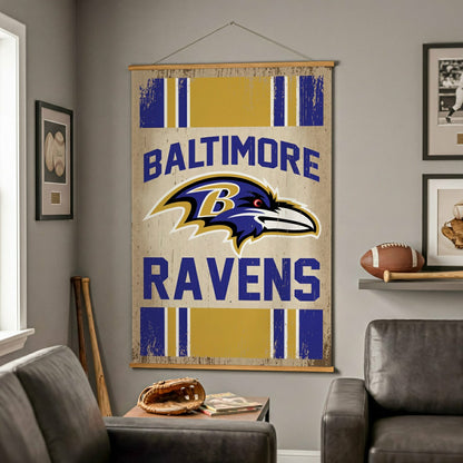 Team Sports America Everyday - Baltimore Ravens, Canvas Wall Tapestry, Large, 54x36